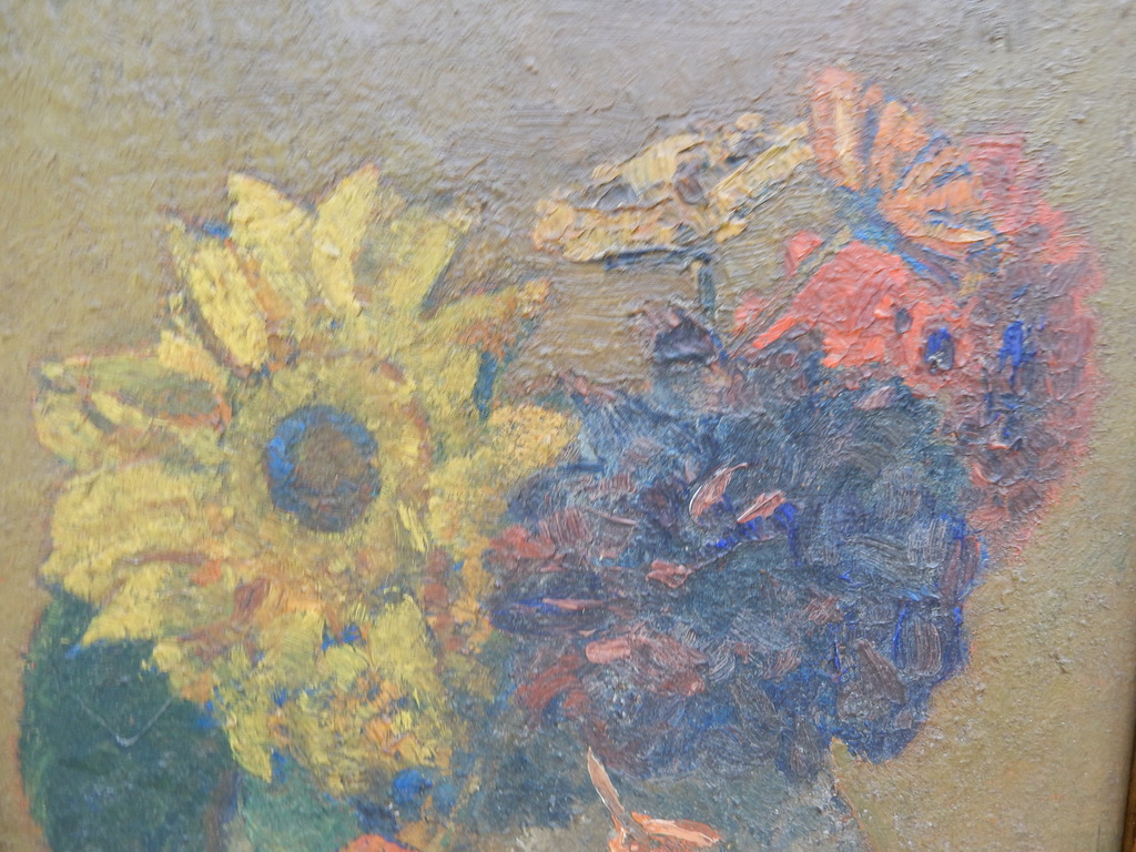 Cornelis Hendrik van Steenwijk, stilleven met bloemen in vaas, olieverf op panee kopen? Bied vanaf 75!