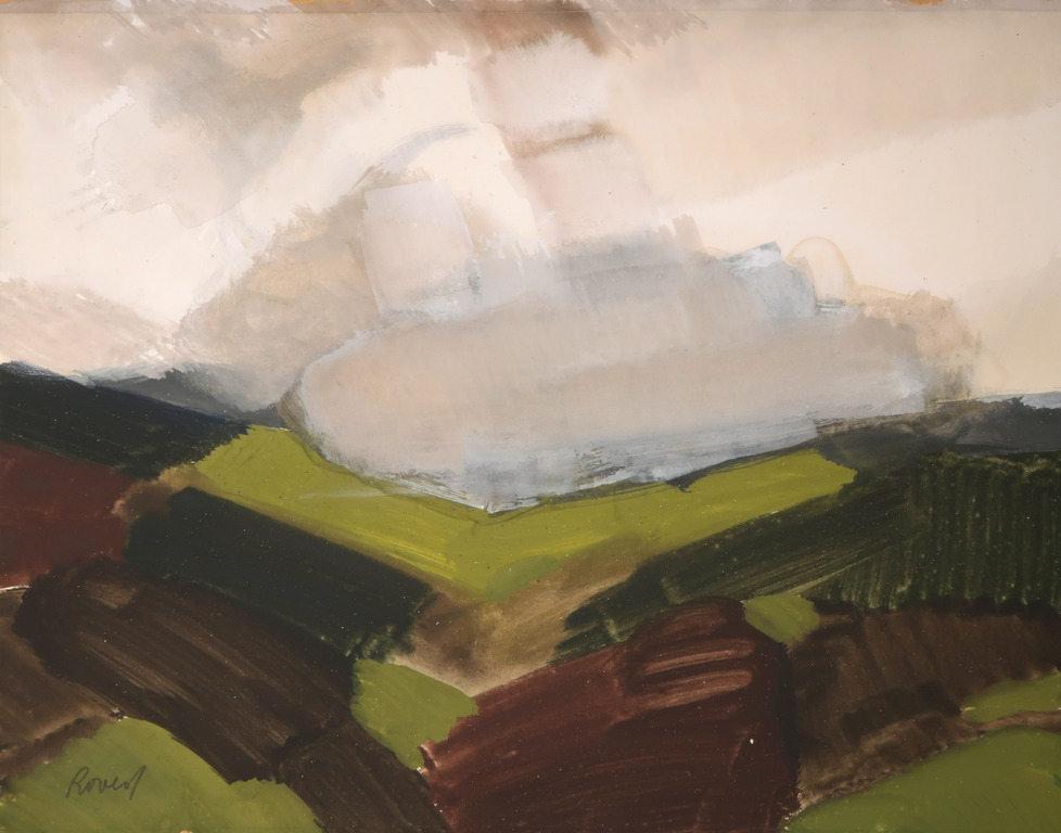 Anton Rovers: Gouache, Schots landschap verkocht voor € 50!