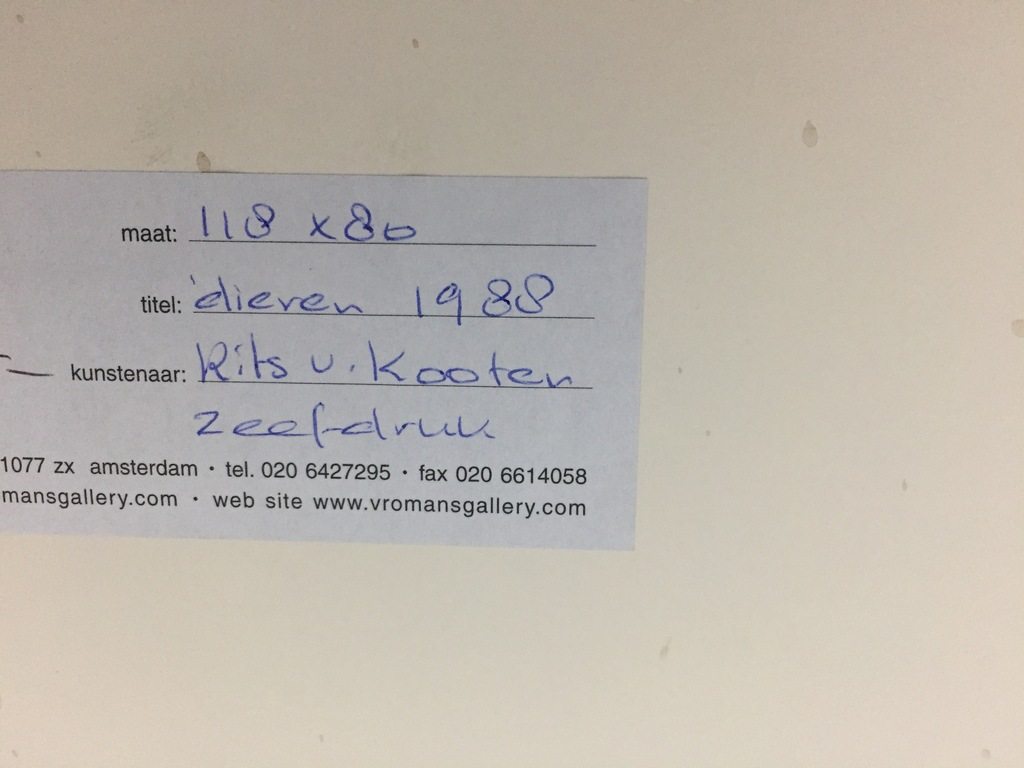 RITS van KOOTEN zeefdruk dieren 1988 kopen? Bied vanaf 1!
