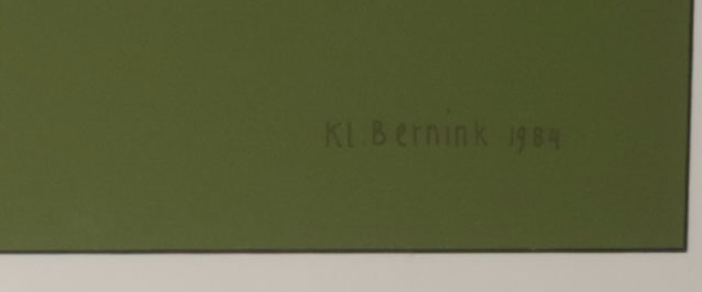Klaas Bernink: Zeefdruk, Boerderij - Ingelijst kopen? Bied vanaf 80!