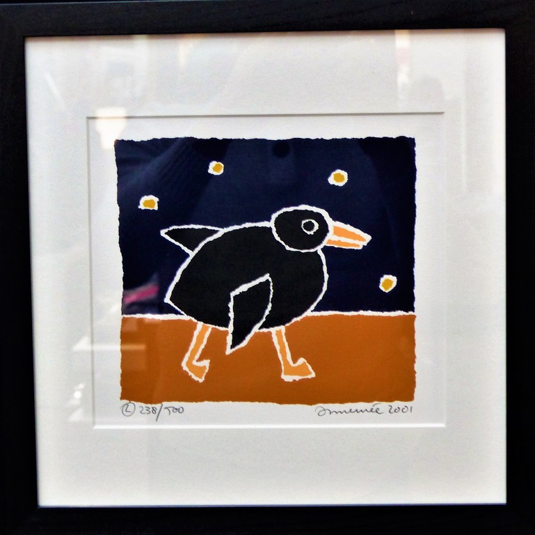 Hans Innemee,Zeefdruk op papier , ingelijst, Titel Duck,Handgesigneerd kopen? Bied vanaf 50!