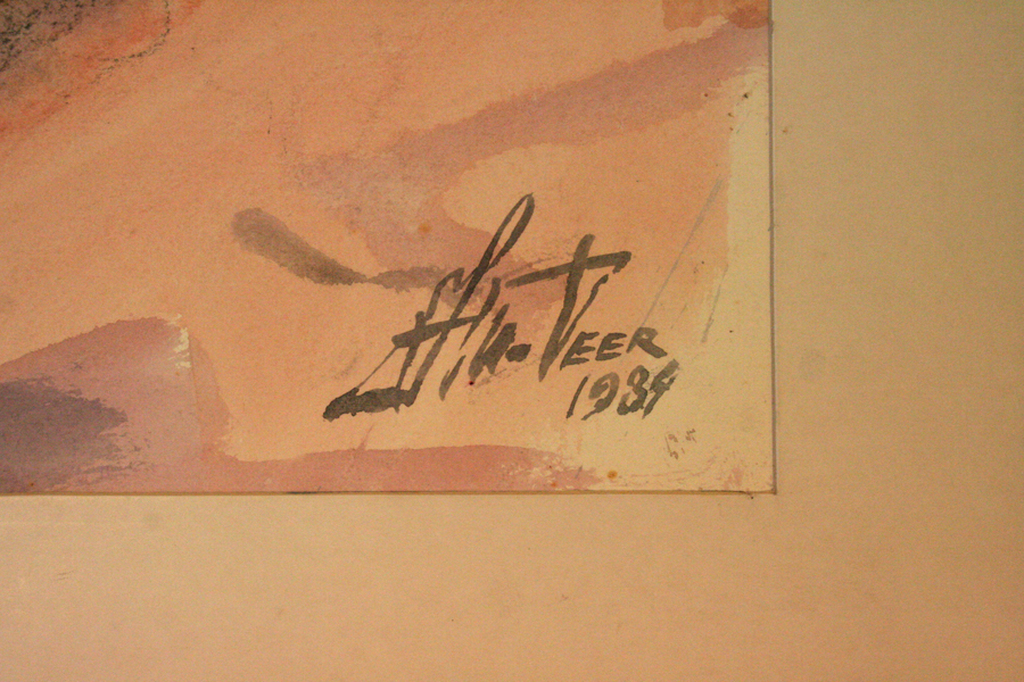 Jan van der Veer, tek. / aquarel, zittend model kopen? Bied vanaf 50!