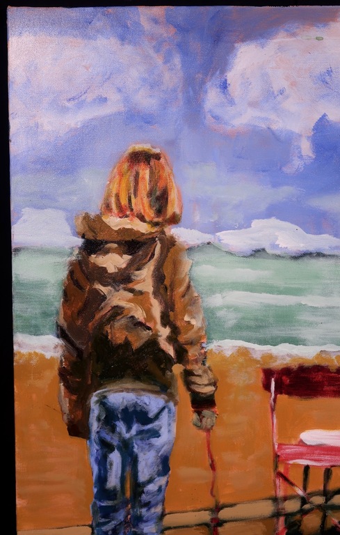 Peter van der Ploeg: Olieverf op doek, Kind op het strand kopen? Bied vanaf 100!