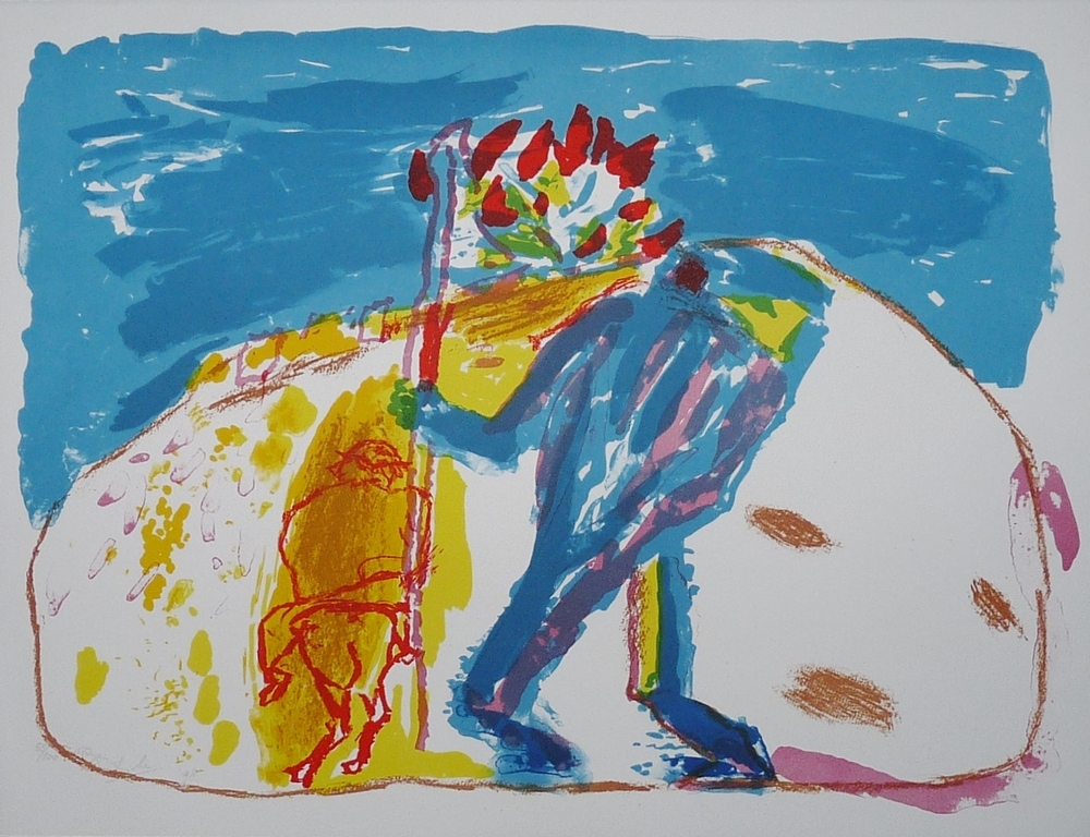 Pieter Defesche, kleurenlitho, zonder titel, 1998, oplage 100stuks verkocht voor € 50!