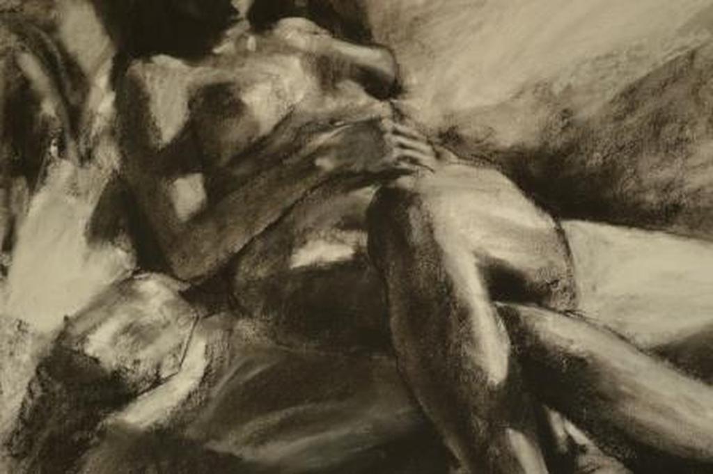 John Noy, liggend naakt, pastel 90 x 90 ingelijst  kopen? Bied vanaf 100!