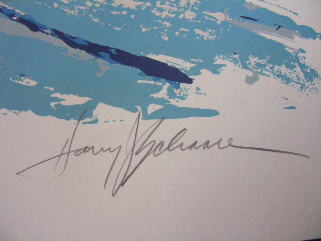 Harry Schaare, gesigneerde lithografie, "Skiers" kopen? Bied vanaf 75!