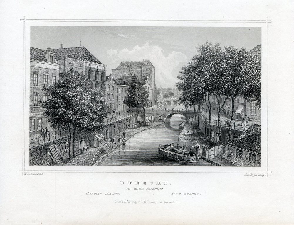 William John Cooke "De Oude Gracht te Utrecht 1858" - Perfecte staat kopen? Bied vanaf 25!
