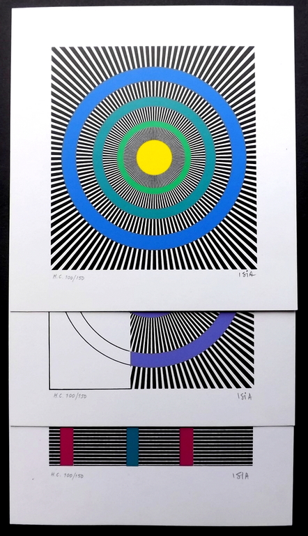 Isia Leviant - 3x Op-Art litho -  kopen? Bied vanaf 1!