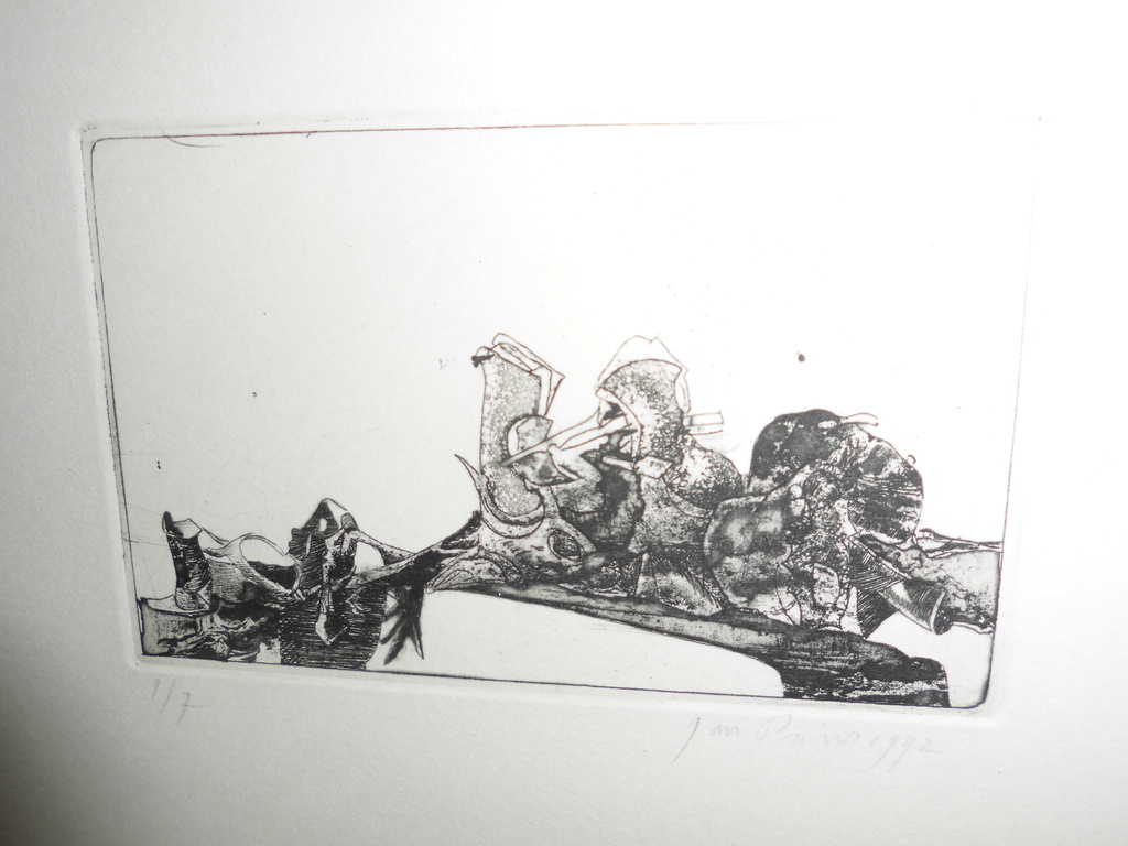 Jan Prins : 4 Kleine Ingelijste Grafiekjes : Sillevens kopen? Bied vanaf 40!