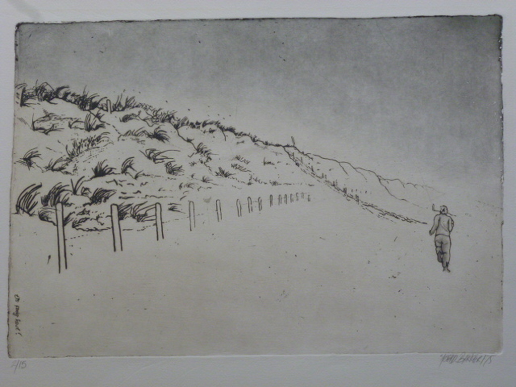 Sjoerd Bakker - ets - 't is finnig kout! verkocht voor € 70!