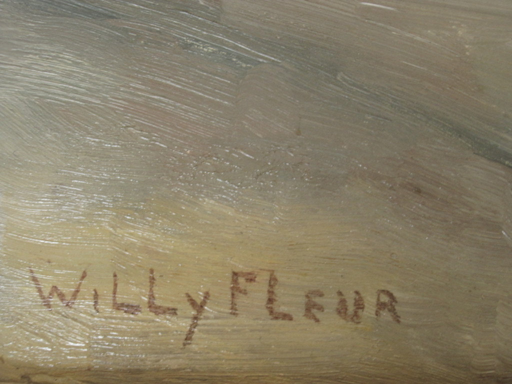 GROOT Nieuwe Zakelijkheid olievrf "stilleven kamerplanten" Willy Fleur 1888-1967 kopen? Bied vanaf 1!