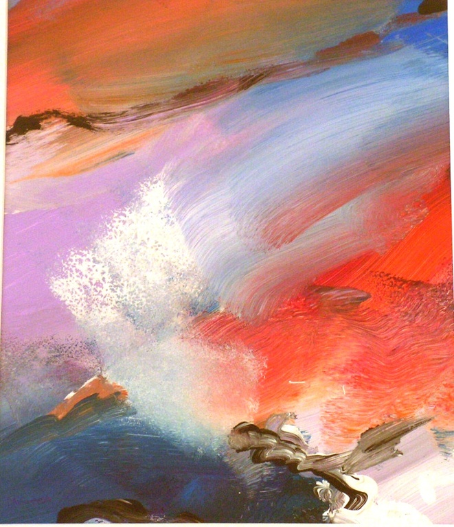 Marten Randa  -  acryl op papier  -  zonder titel. verkocht voor € 75!