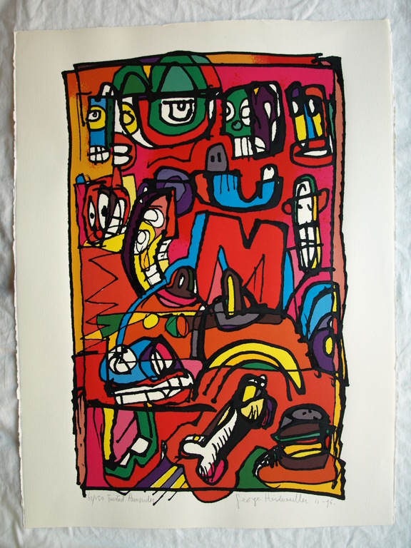 George Heidweiller : Zeefdruk – Twisted Reminder – gesigneerd – 1996 kopen? Bied vanaf 35!