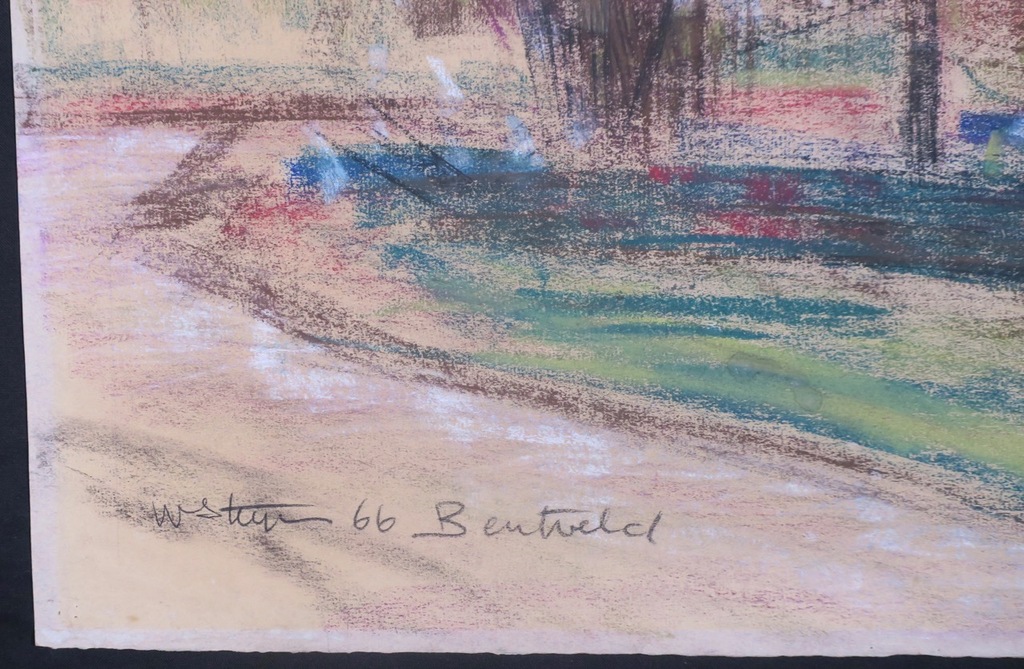 Wim Steijn: Krijttekening, Bentveld kopen? Bied vanaf 35!