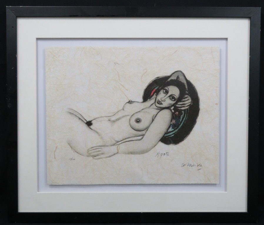 Corneille: Litho op bijzonder, vezelrijk rijstpapier, Agate - Ingelijst verkocht voor € 160!