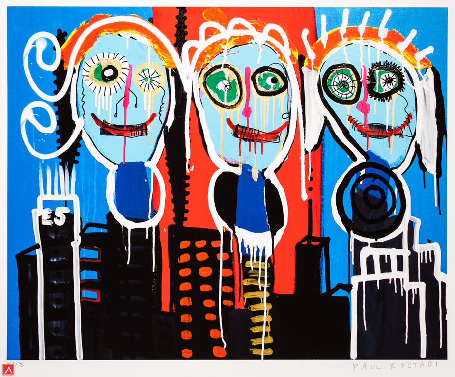 Paul Kostabi - Shut it down, 75 ex, handgesigneerd en genummerd, 2012 verkocht voor € 90!