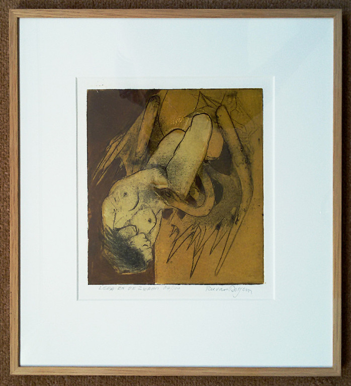 Ru van Rossem - Leda en de zwaan, aquatint ets (mooi ingelijst) kopen? Bied vanaf 100!