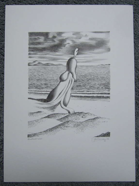 J.H. Moesman. litho Windkracht Acht, litho kopen? Bied vanaf 95!