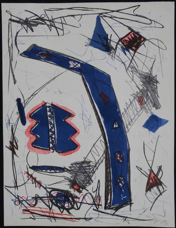 Vito Galfano: Litho, Zonder titel (blauw) kopen? Bied vanaf 1!