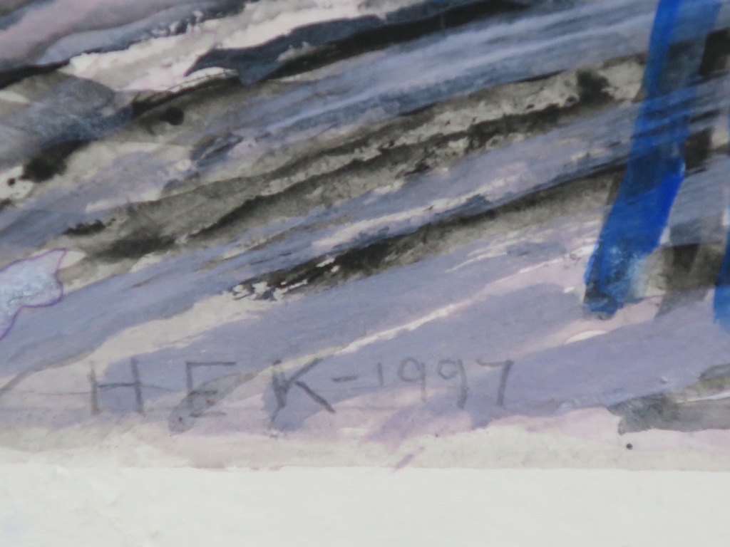 Hans Ebeling Koning: Gemengde techniek, Zonder titel -Ingelijst kopen? Bied vanaf 80!