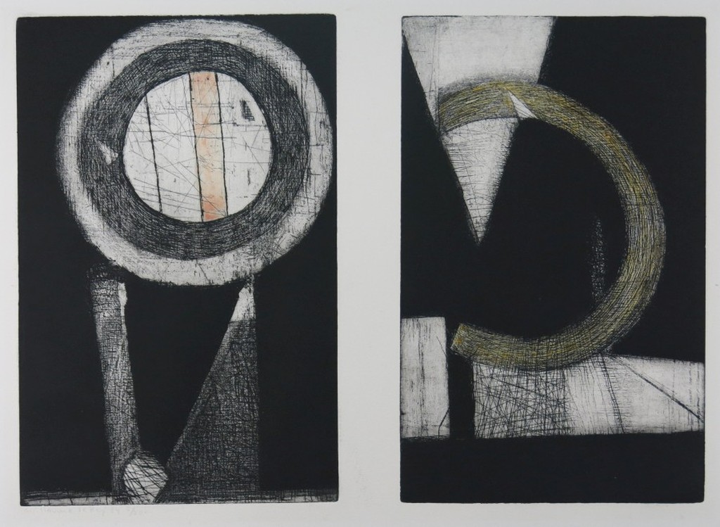 Guillaume Le Roy: Kleuren Ets, abstracte compositie kopen? Bied vanaf 60!