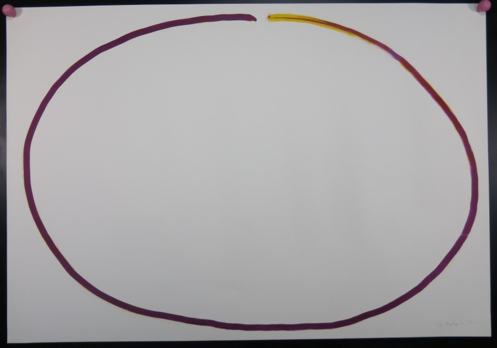 Rob van Koningsbruggen: Litho, Ovaal paars/geel (groot) kopen? Bied vanaf 1!