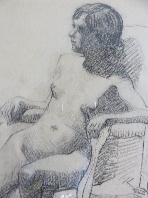 G.H. Breitner (?) Naakte vrouw gezeten op stoel - gesigneerde potloodtekening kopen? Bied vanaf 140!