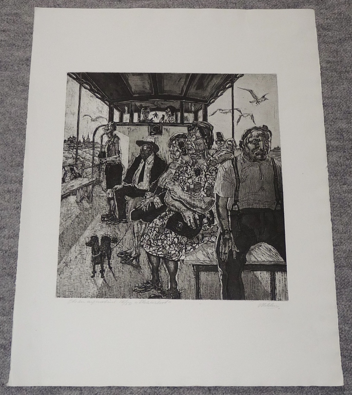 Jan van Helden, Plezierboot, ets/aquatint kopen? Bied vanaf 50!