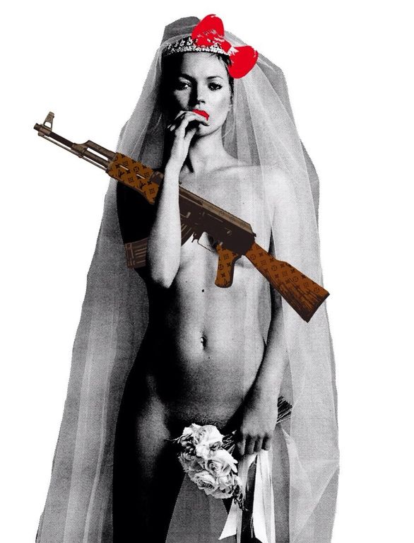 DEATH NYC - Large Print Painting "Kate Moss AK" Signed Numbered with COA kopen? Bied vanaf 1!