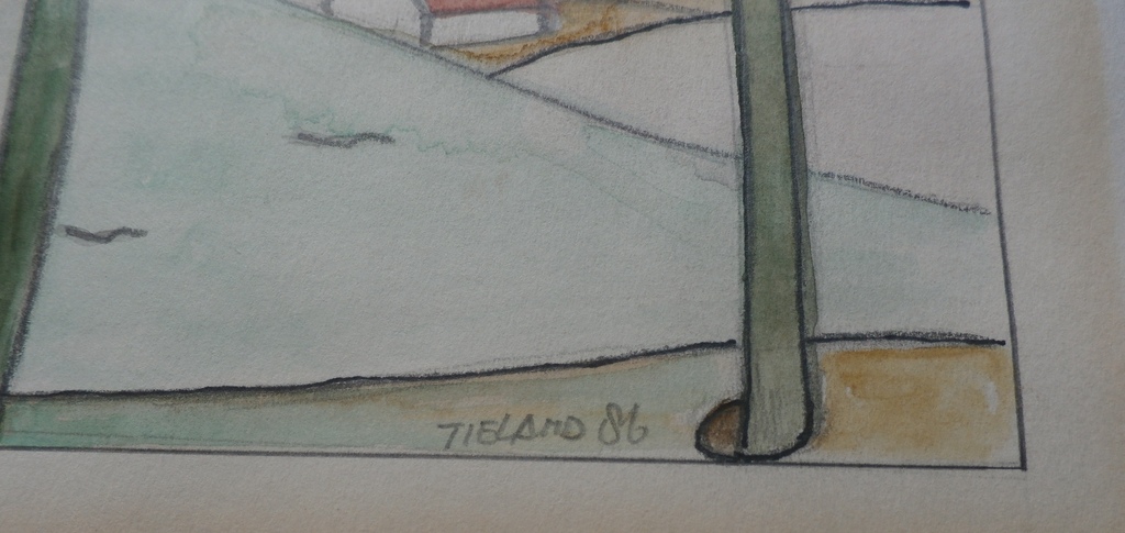 Toon Tieland - potloodtekening - 1986 kopen? Bied vanaf 75!