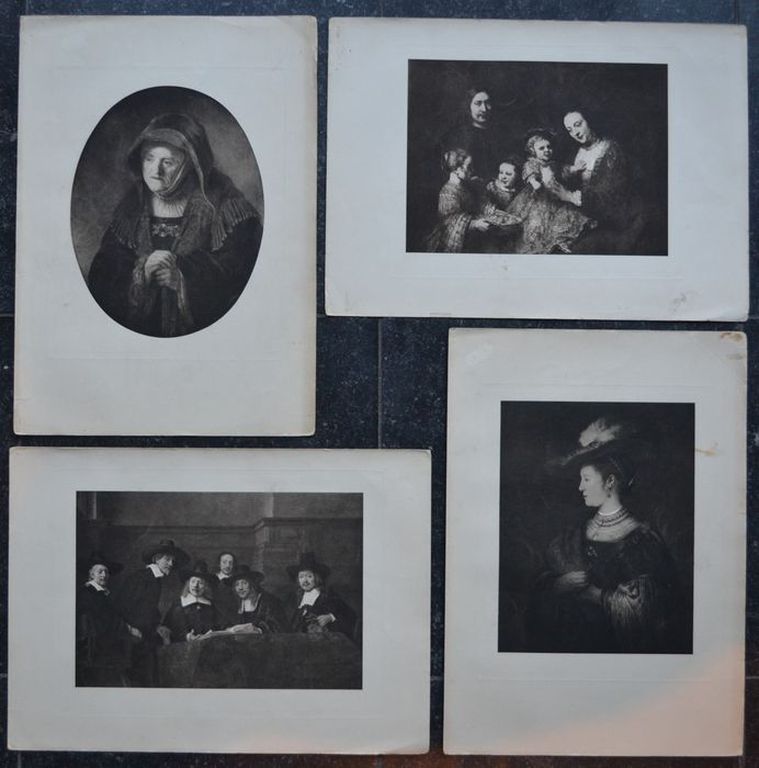 Vier heliogravures naar werken van Rembrandt kopen? Bied vanaf 20!
