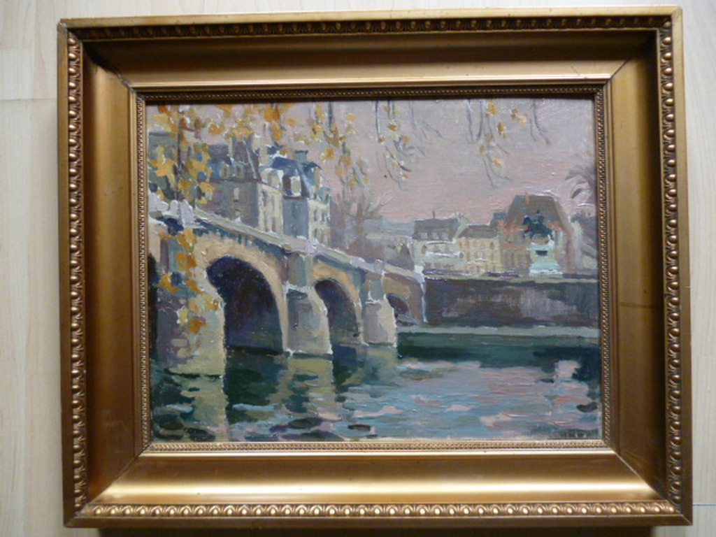 Plat - olieverf - Stadsgezicht Lyon kopen? Bied vanaf 80!