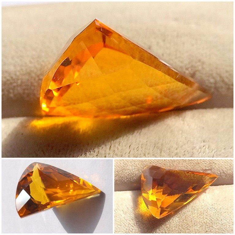 Natuurlijke “Checker Cut”  Golden Citrine van 18.40 karaat kopen? Bied vanaf 1!