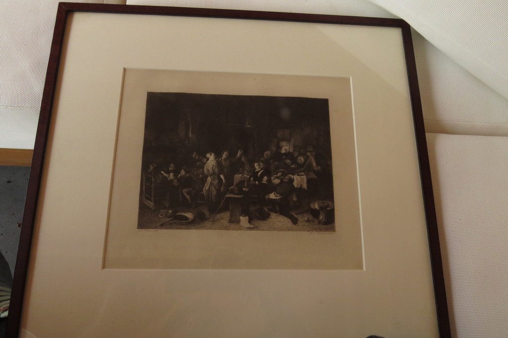 J.A Boland 1838 - 1922. Ets naar Jan Steen. kopen? Bied vanaf 10!