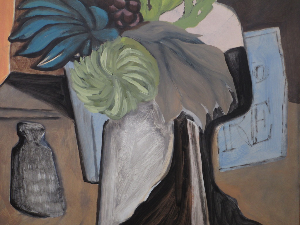 Dick Elffers, Stilleven met bloemen op tafel, Olie op papier kopen? Bied vanaf 100!