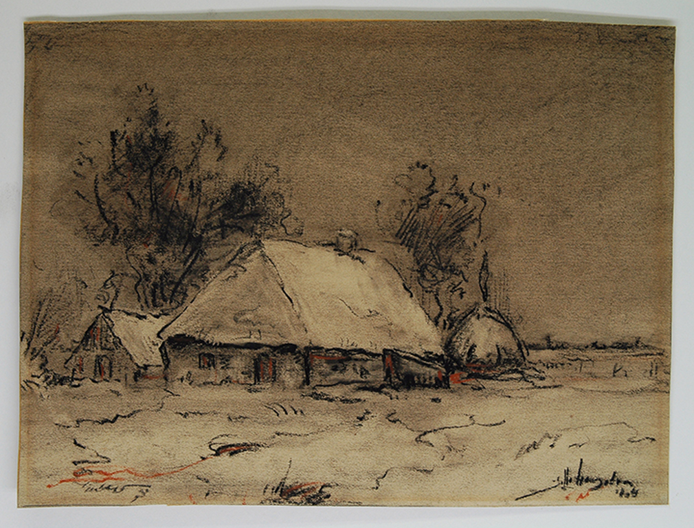 Jelle Hoogstra: Boerderij - krijtekening kopen? Bied vanaf 40!