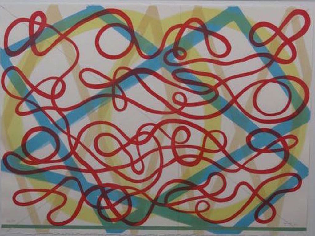 Toon Teeken: Litho, Zonder titel II -Ingelijst kopen? Bied vanaf 35!