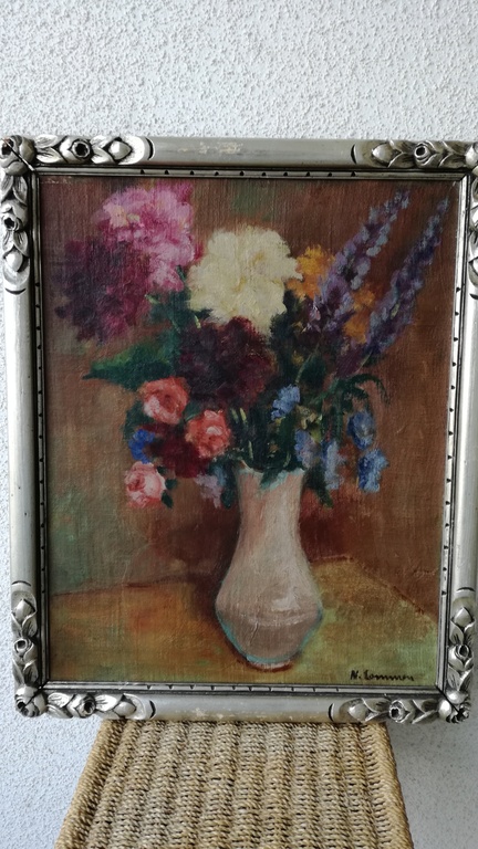 Noëlla Lammers ( 1915-1990) - olieverf op doek - Stilleven met bloemen kopen? Bied vanaf 25!