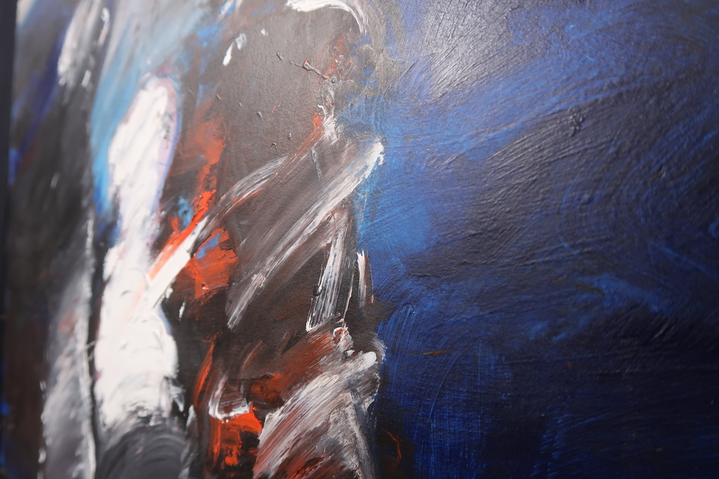Michiel Czn Dhont; abstracte voorstelling van drie figuren, olieverf op paneel kopen? Bied vanaf 1!
