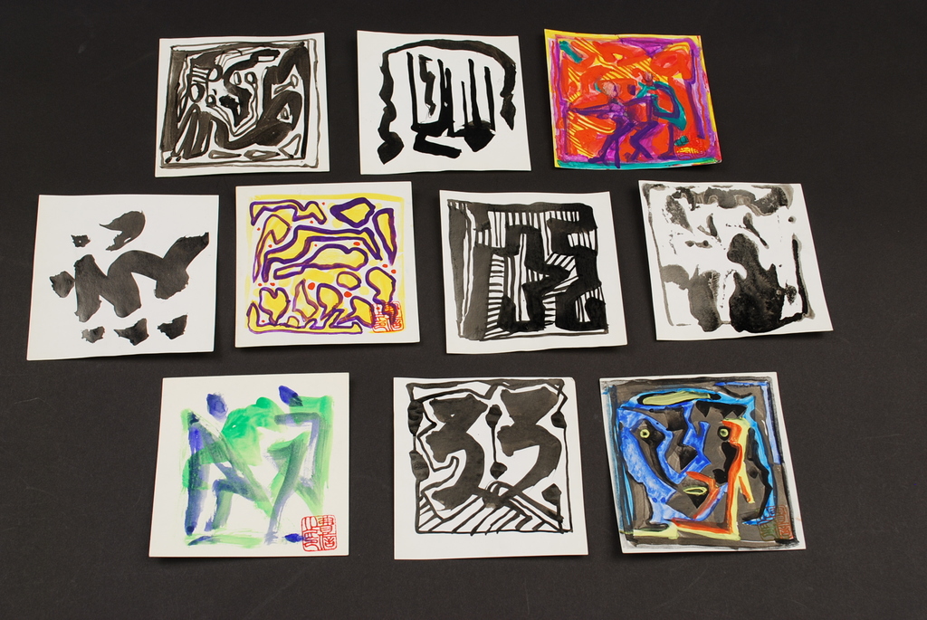 ERNST VIJLBRIEF (1934-2010) 10 kleine werkjes op papier verkocht voor € 75!