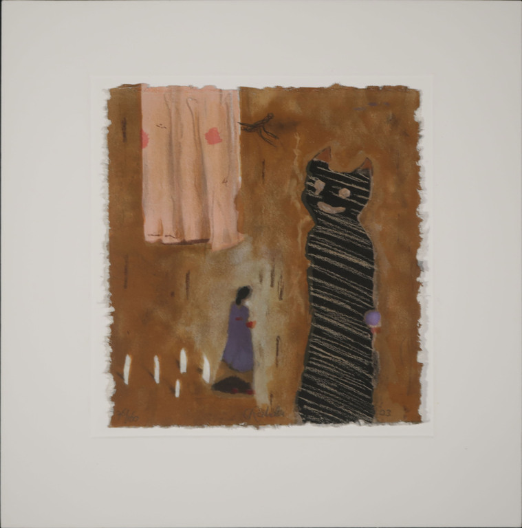 Liesbeth Rahder: Zeefdruk, Z.T. Kat en figuur kopen? Bied vanaf 35!