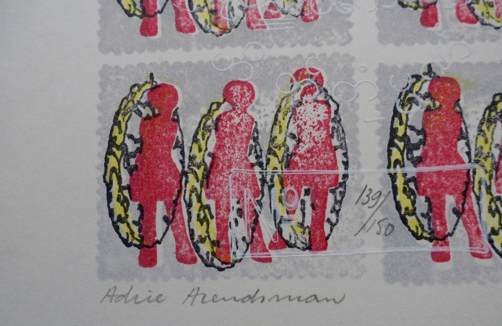 Adrie Arendsman, zeefdruk: Made at Enschede in Holland, handgesigneerd kopen? Bied vanaf 1!