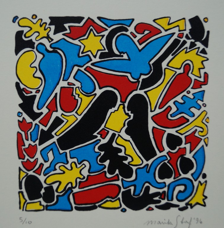 Marita Staf - gesigneerde zeefdruk - 10 ex. kopen? Bied vanaf 1!