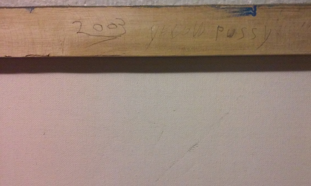  Gele poes acryl op doek  kopen? Bied vanaf 55!