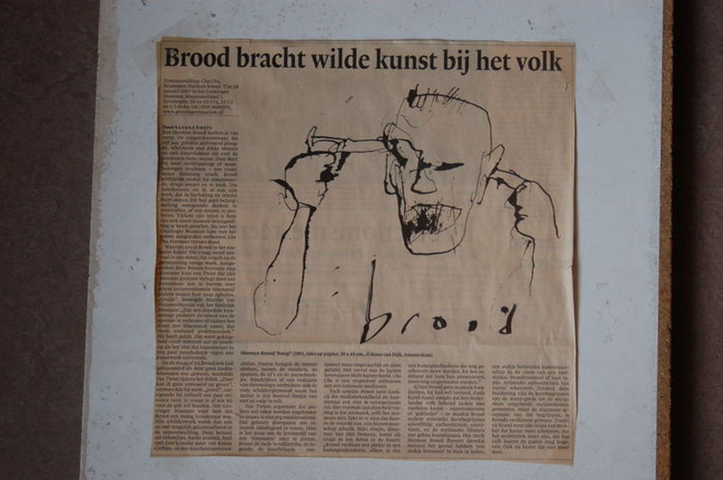 Herman Brood, wasco krijt op hout, spoorlijn kopen? Bied vanaf 100!