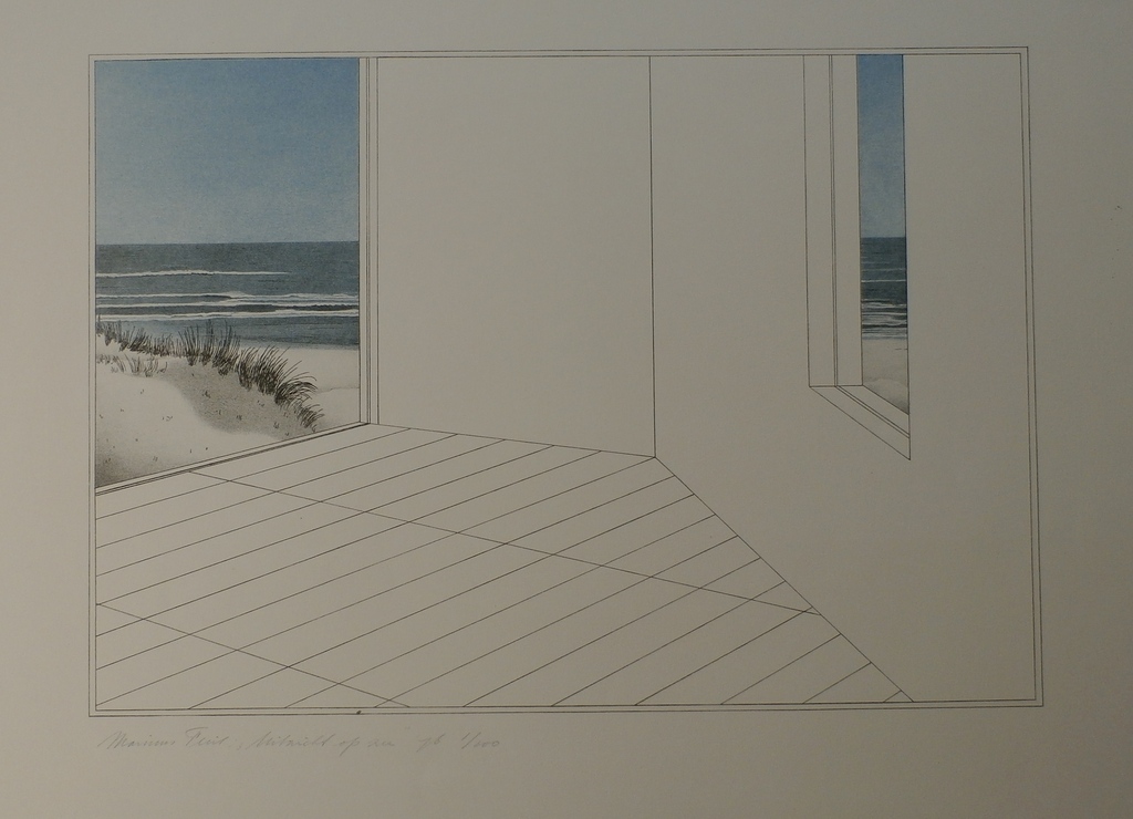 Marinus Fuit, zeefdruk: uitzicht op zee, handgesigneerd, 1976 kopen? Bied vanaf 60!
