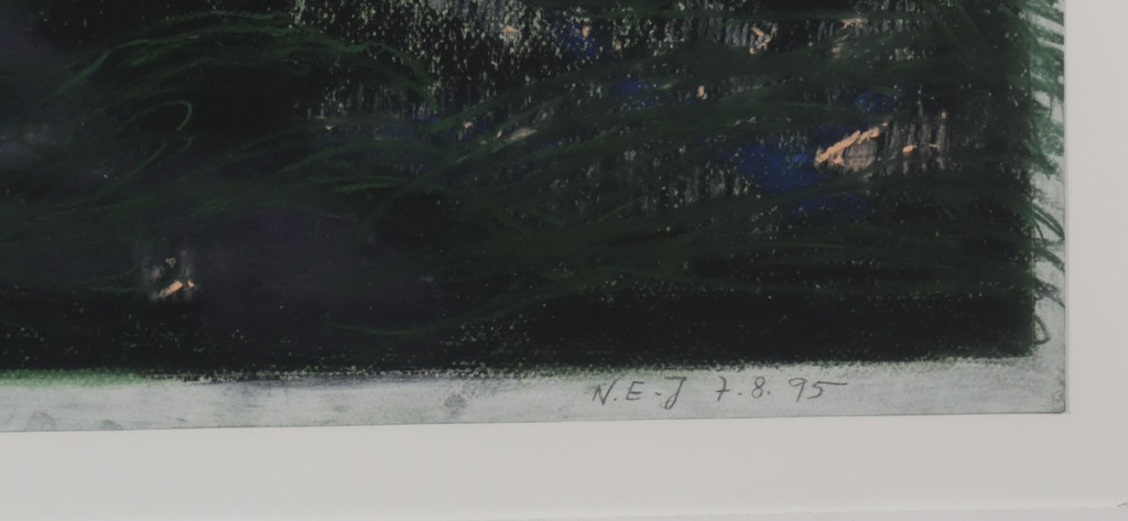 Nour Edinne Jarram: Pasteltekening, Zonder titel - Ingelijst kopen? Bied vanaf 120!