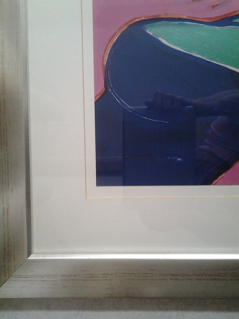 Corneille, Groot ingelijst litho, Vrouw met bloem. kopen? Bied vanaf 250!