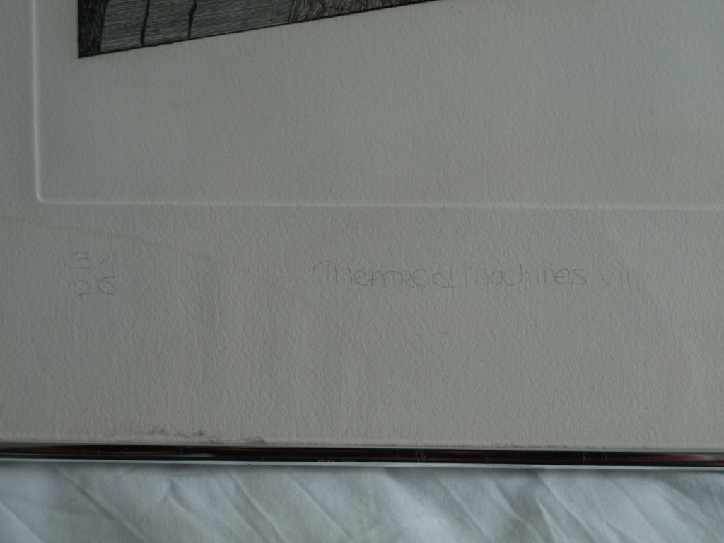 Onbekend - Ets – Theatre of Machines VII – ingelijst – 1979 – 3/25 ex. kopen? Bied vanaf 1!