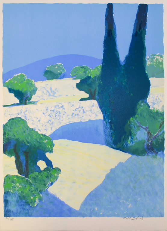Roger Muhl - Provencaalse Landschap - handgesigneerd verkocht voor € 45!